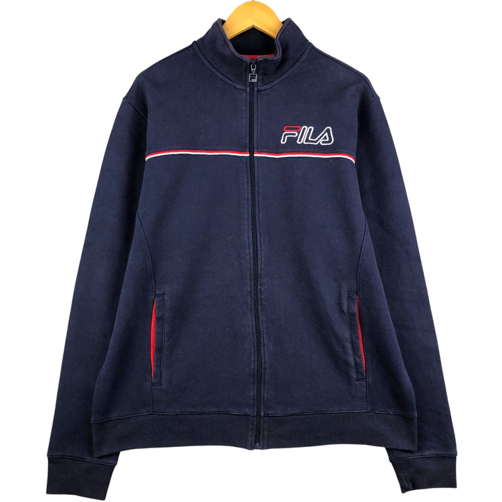 Fila full-zip sweatshirt, men's size XL cotton navy blue type Vintage Second Hand