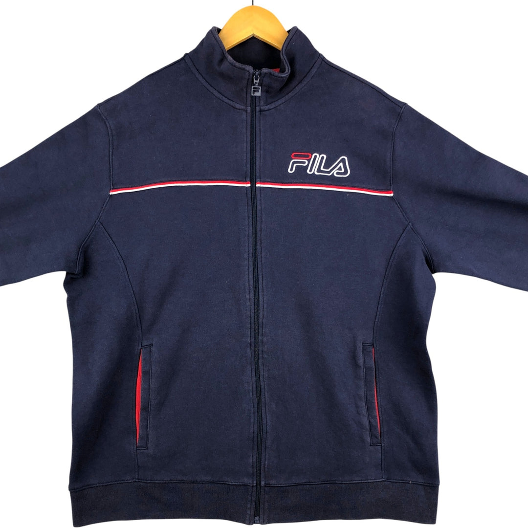 Fila full-zip sweatshirt, men's size XL cotton navy blue type Vintage Second Hand