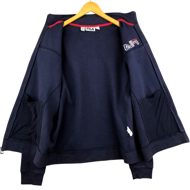 Fila full-zip sweatshirt, men's size XL cotton navy blue type Vintage Second Hand