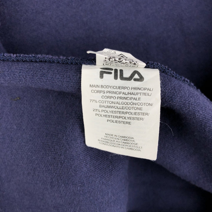 Fila full-zip sweatshirt, men's size XL cotton navy blue type Vintage Second Hand
