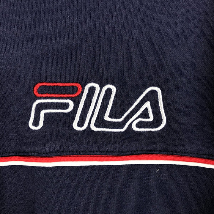 Fila full-zip sweatshirt, men's size XL cotton navy blue type Vintage Second Hand