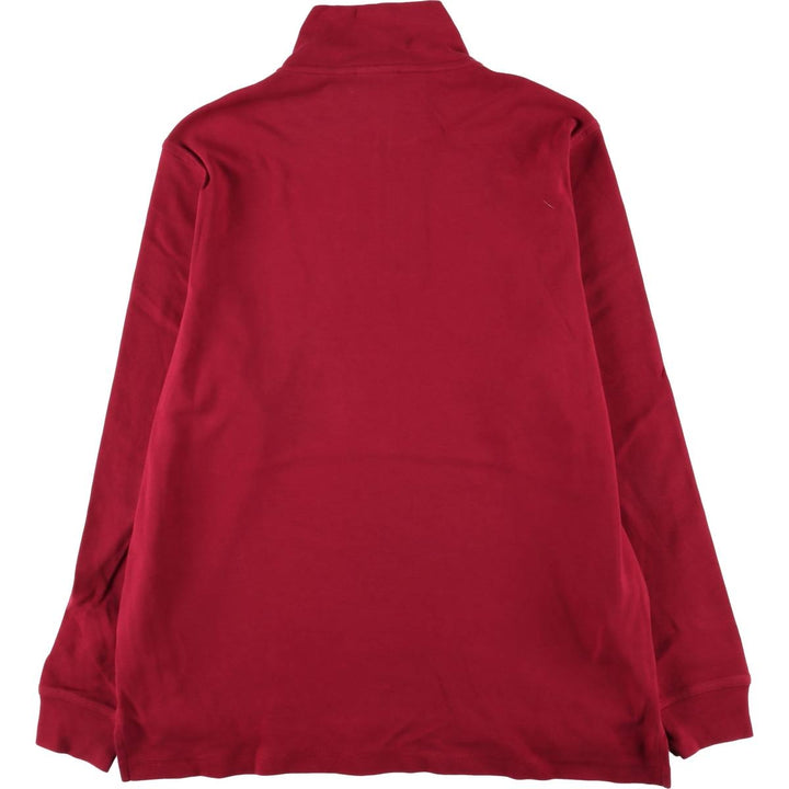 Lacoste French-designed half-zip sweatshirt, size 7, men's size L cotton red type Vintage Second Hand