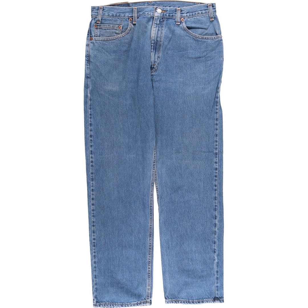 00'S Levi's 505 REGULAR FIT STRAIGHT LEG tapered denim pants made in USA, men's size w34 cotton blue type Vintage Second Hand