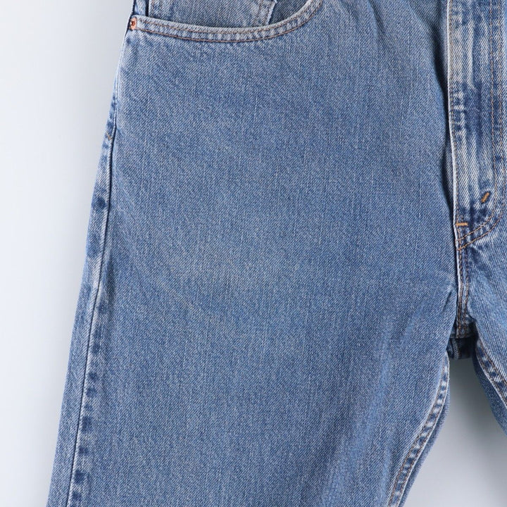 00'S Levi's 505 REGULAR FIT STRAIGHT LEG tapered denim pants made in USA, men's size w34 cotton blue type Vintage Second Hand