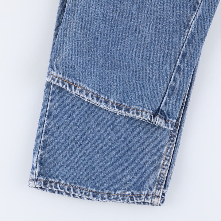00'S Levi's 505 REGULAR FIT STRAIGHT LEG tapered denim pants made in USA, men's size w34 cotton blue type Vintage Second Hand