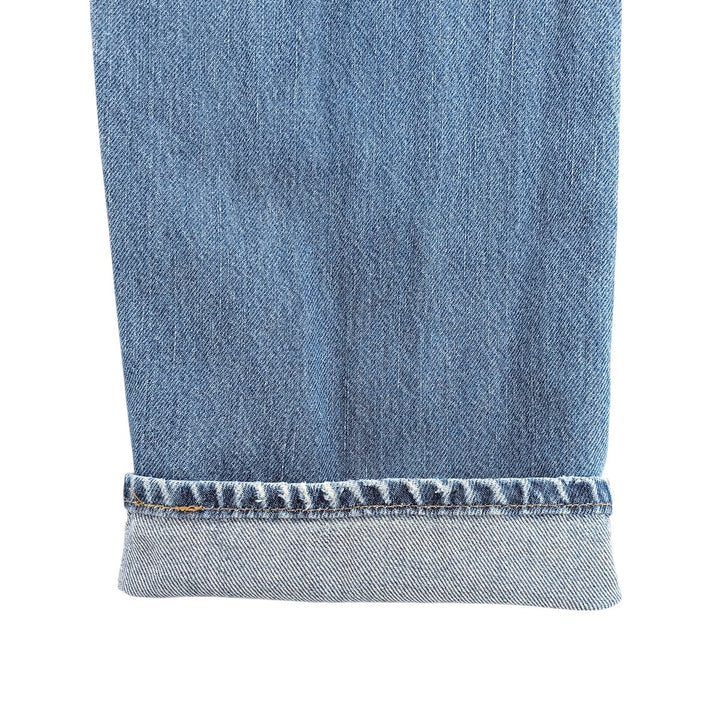 00'S Levi's 505 REGULAR FIT STRAIGHT LEG tapered denim pants made in USA, men's size w34 cotton blue type Vintage Second Hand