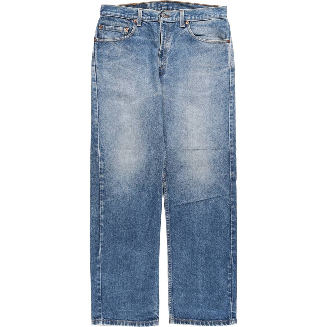 00'S Levi's 505 REGULAR FIT STRAIGHT LEG tapered denim pants for men, size w32 cotton blue type Vintage Second Hand