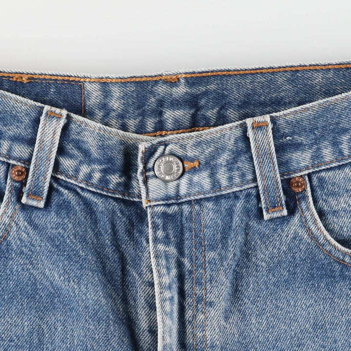 00'S Levi's 505 REGULAR FIT STRAIGHT LEG tapered denim pants for men, size w32 cotton blue type Vintage Second Hand