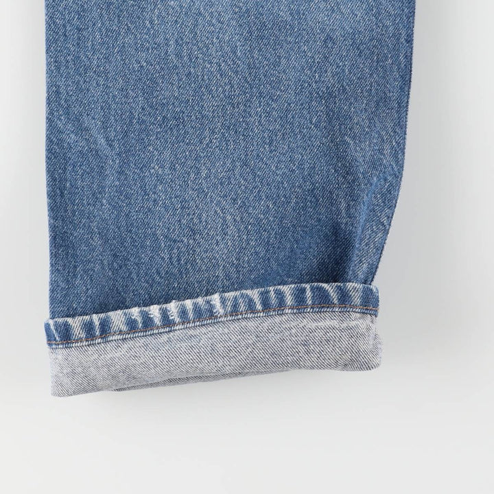 00'S Levi's 505 REGULAR FIT STRAIGHT LEG tapered denim pants for men, size w32 cotton blue type Vintage Second Hand