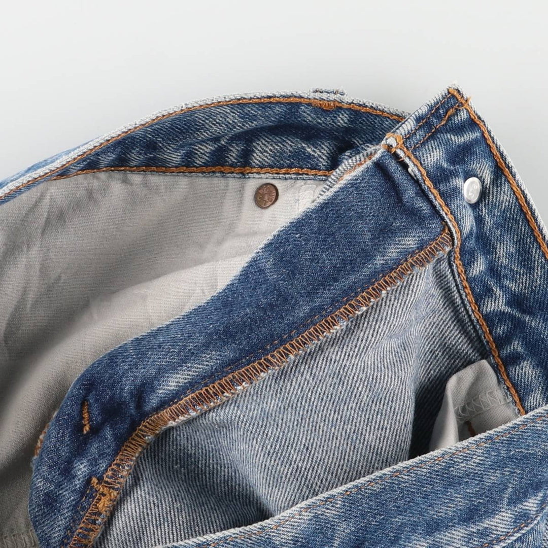 00'S Levi's 505 REGULAR FIT STRAIGHT LEG tapered denim pants for men, size w32 cotton blue type Vintage Second Hand