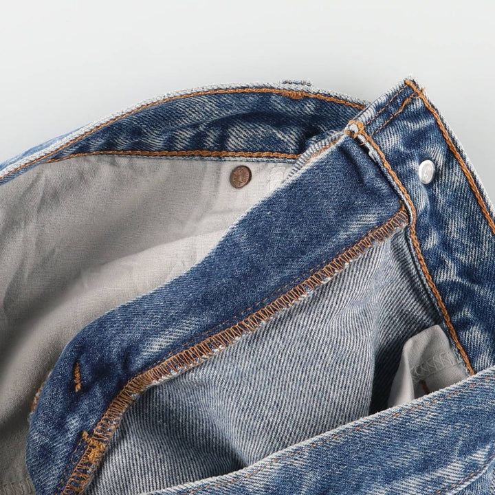 00'S Levi's 505 REGULAR FIT STRAIGHT LEG tapered denim pants for men, size w32 cotton blue type Vintage Second Hand