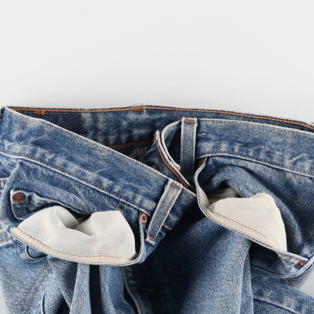 00'S Levi's 505 REGULAR FIT STRAIGHT LEG tapered denim pants for men, size w32 cotton blue type Vintage Second Hand