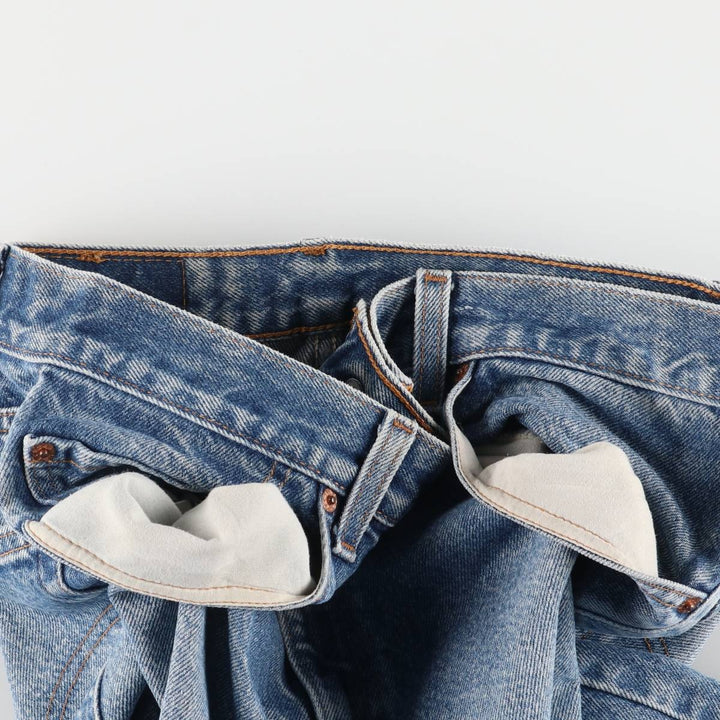 00'S Levi's 505 REGULAR FIT STRAIGHT LEG tapered denim pants for men, size w32 cotton blue type Vintage Second Hand