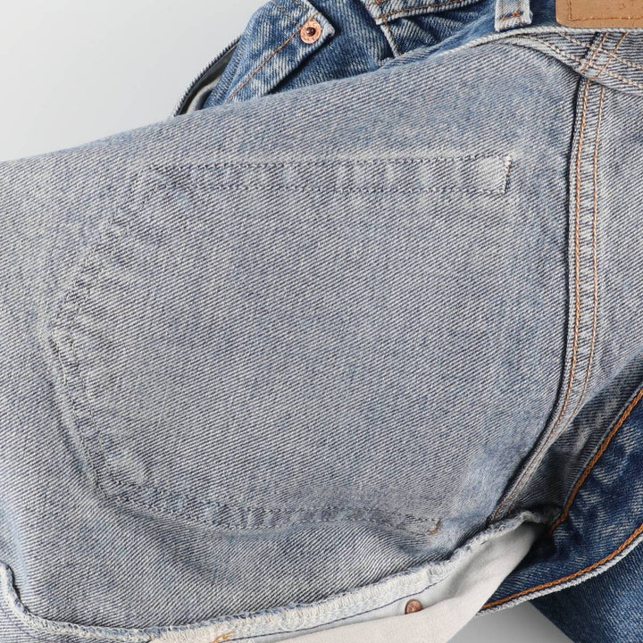 00'S Levi's 505 REGULAR FIT STRAIGHT LEG tapered denim pants for men, size w32 cotton blue type Vintage Second Hand