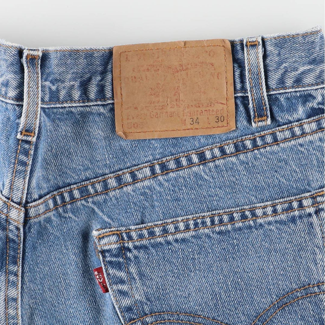 00'S Levi's 505 REGULAR FIT STRAIGHT LEG tapered denim pants for men, size w32 cotton blue type Vintage Second Hand