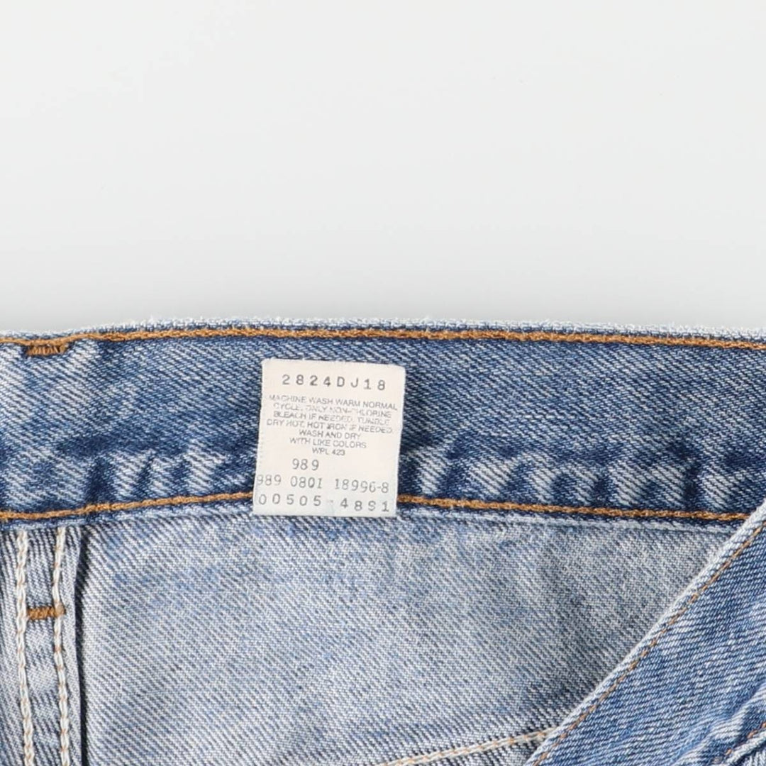 00'S Levi's 505 REGULAR FIT STRAIGHT LEG tapered denim pants for men, size w32 cotton blue type Vintage Second Hand