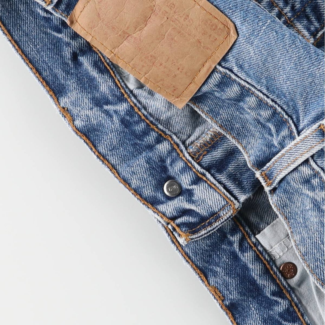 00'S Levi's 505 REGULAR FIT STRAIGHT LEG tapered denim pants for men, size w32 cotton blue type Vintage Second Hand