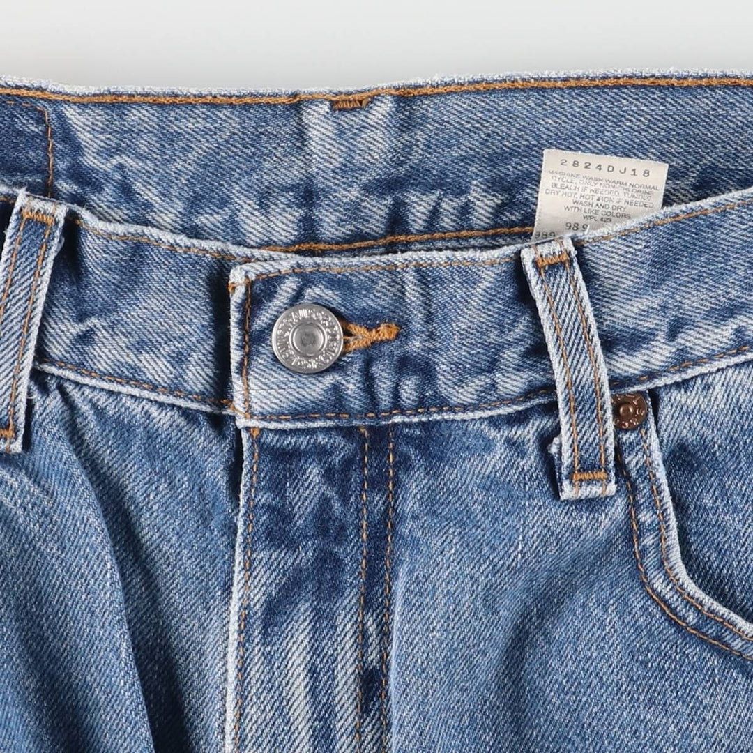 00'S Levi's 505 REGULAR FIT STRAIGHT LEG tapered denim pants for men, size w32 cotton blue type Vintage Second Hand