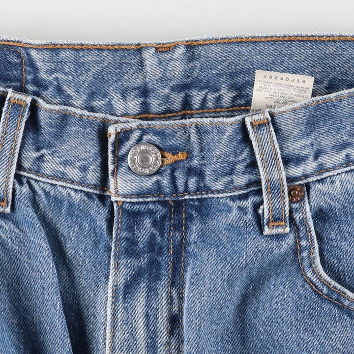 00'S Levi's 505 REGULAR FIT STRAIGHT LEG tapered denim pants for men, size w32 cotton blue type Vintage Second Hand