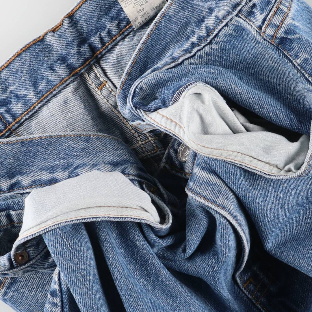 00'S Levi's 505 REGULAR FIT STRAIGHT LEG tapered denim pants for men, size w32 cotton blue type Vintage Second Hand