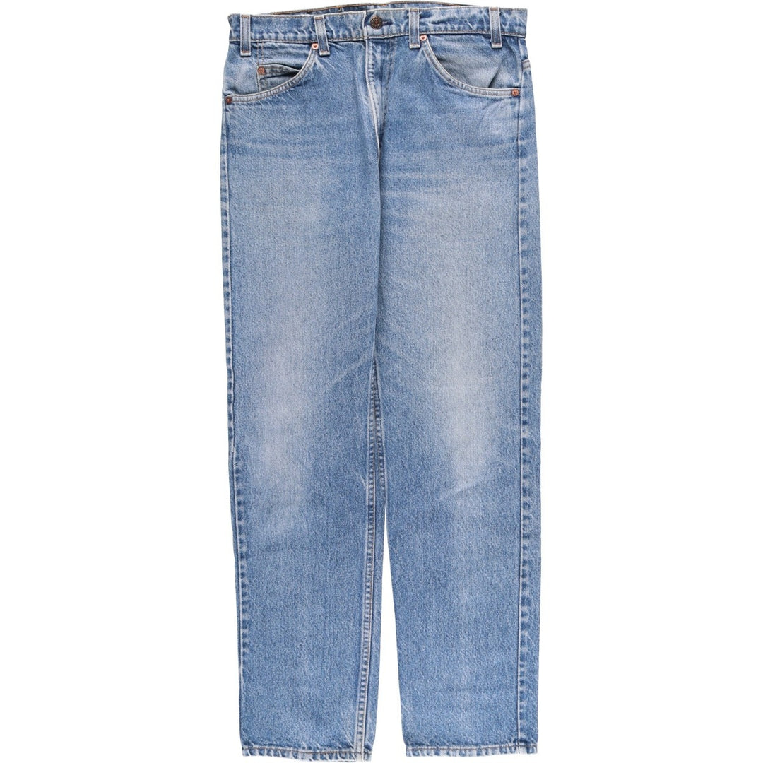 Levi's 505 Orange Tab Tapered Denim Pants, Made in USA, Men's Size W32 cotton blue type Vintage Second Hand