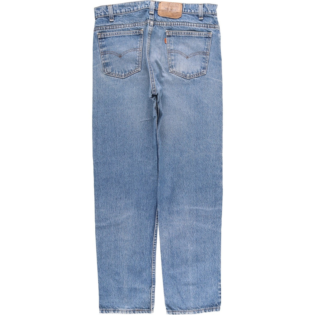 Levi's 505 Orange Tab Tapered Denim Pants, Made in USA, Men's Size W32 cotton blue type Vintage Second Hand