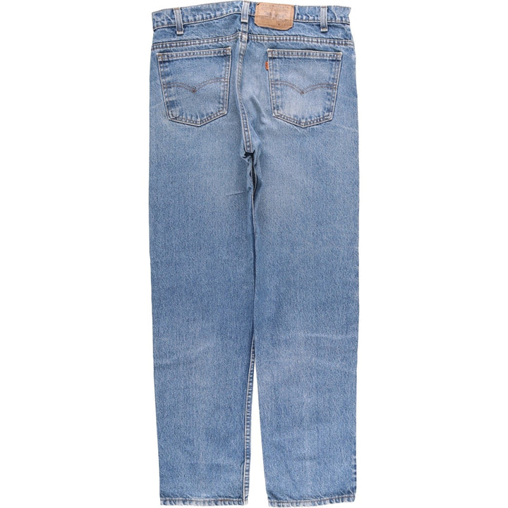 Levi's 505 Orange Tab Tapered Denim Pants, Made in USA, Men's Size W32 cotton blue type Vintage Second Hand