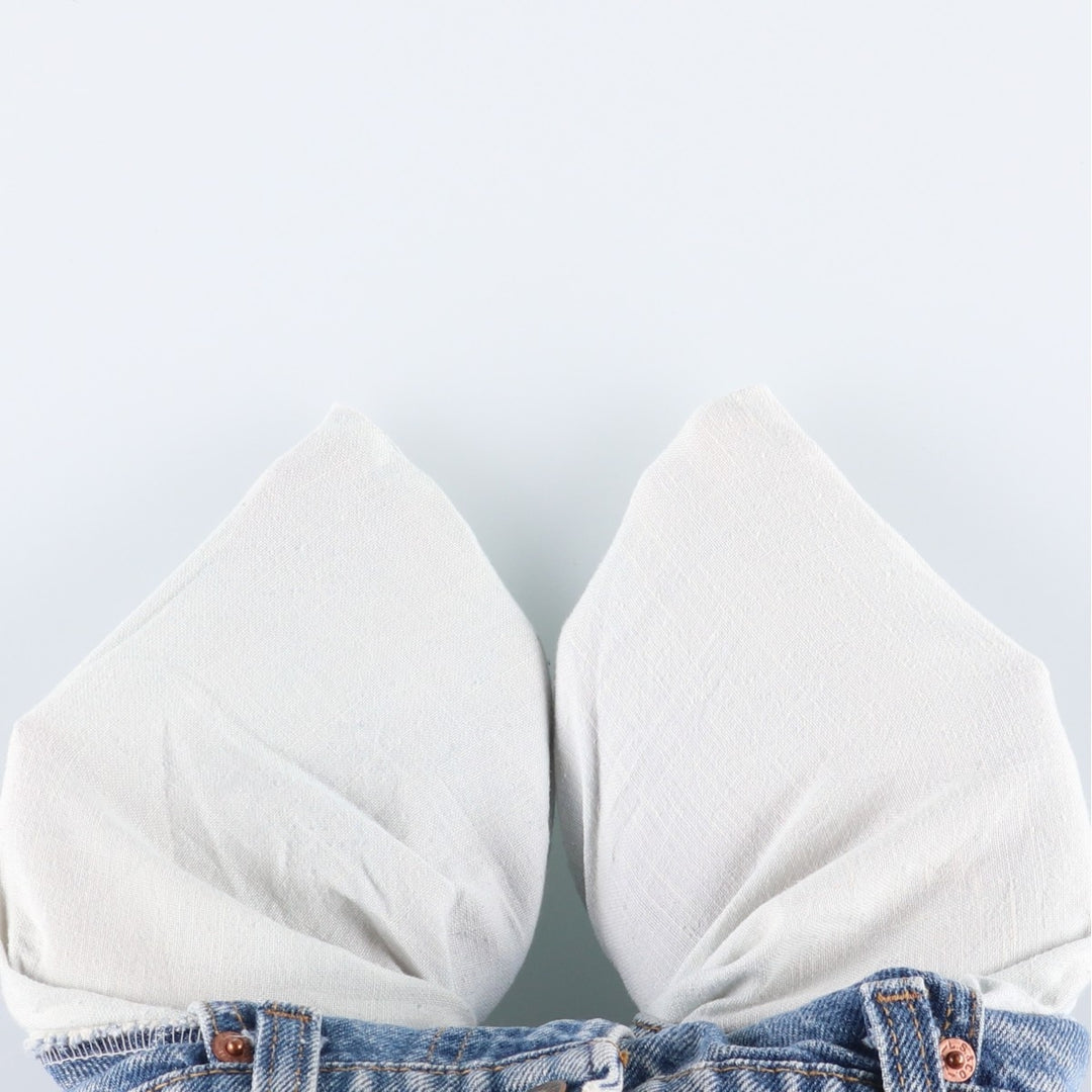 Levi's 505 Orange Tab Tapered Denim Pants, Made in USA, Men's Size W32 cotton blue type Vintage Second Hand