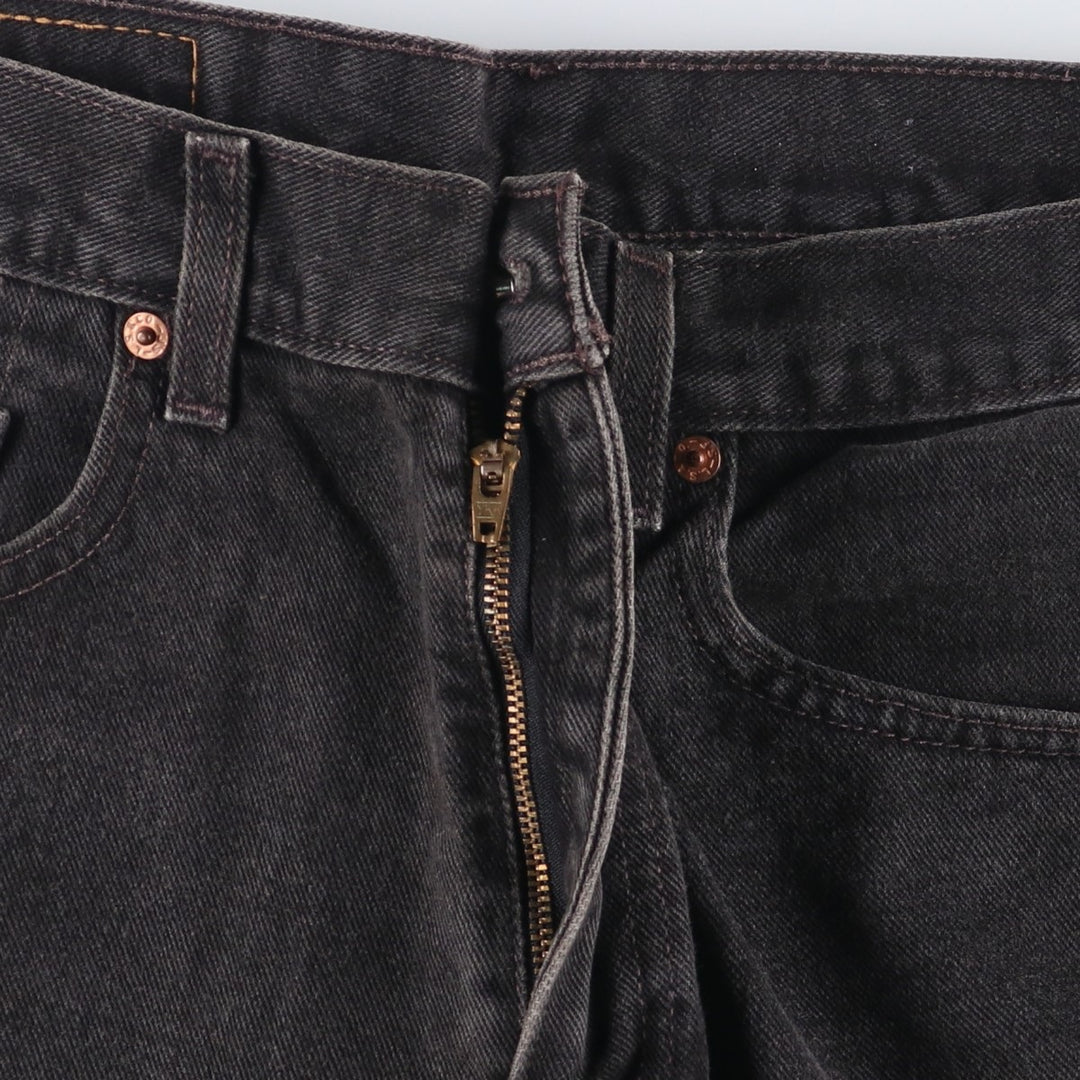 00'S Levi's 550 Relaxed Fit Black Denim Tapered Denim Pants Men's W32 cotton black type Vintage Second Hand