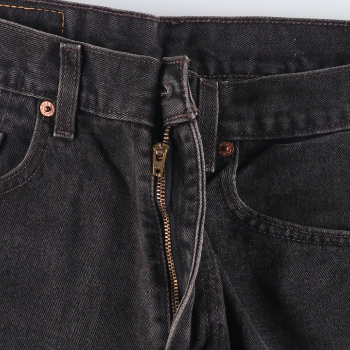 00'S Levi's 550 Relaxed Fit Black Denim Tapered Denim Pants Men's W32 cotton black type Vintage Second Hand