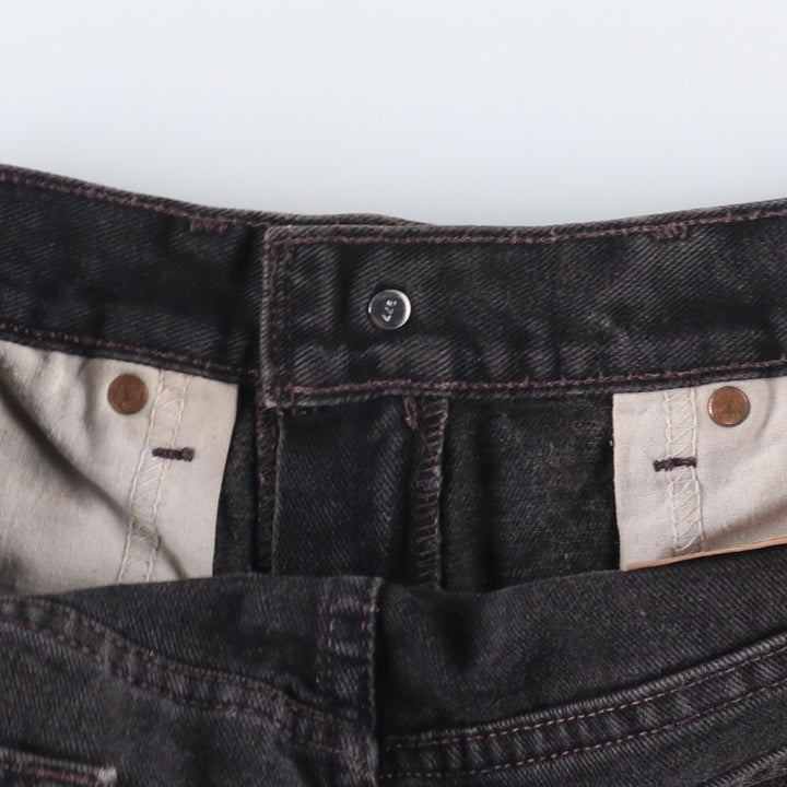 00'S Levi's 550 Relaxed Fit Black Denim Tapered Denim Pants Men's W32 cotton black type Vintage Second Hand