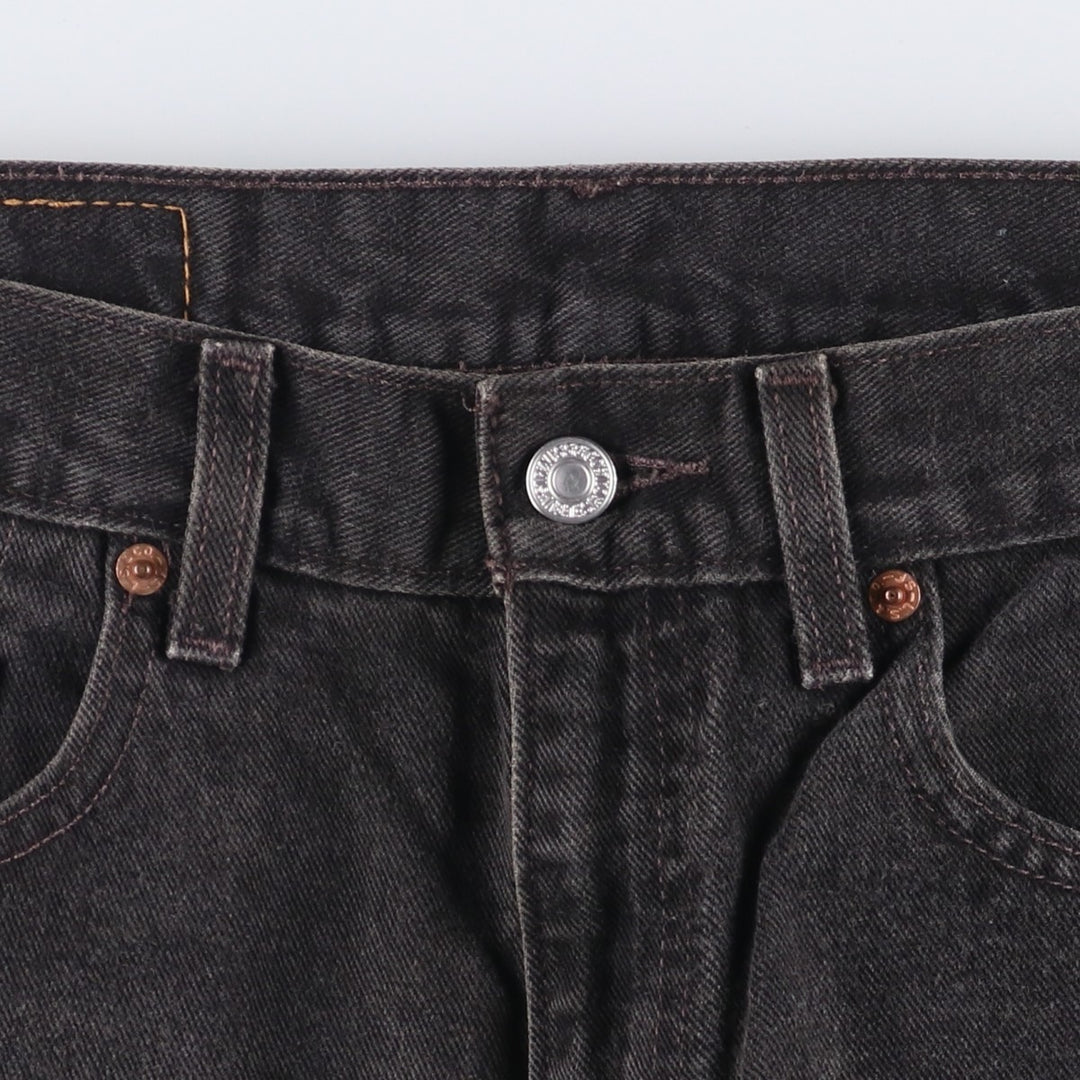 00'S Levi's 550 Relaxed Fit Black Denim Tapered Denim Pants Men's W32 cotton black type Vintage Second Hand