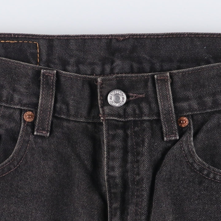 00'S Levi's 550 Relaxed Fit Black Denim Tapered Denim Pants Men's W32 cotton black type Vintage Second Hand