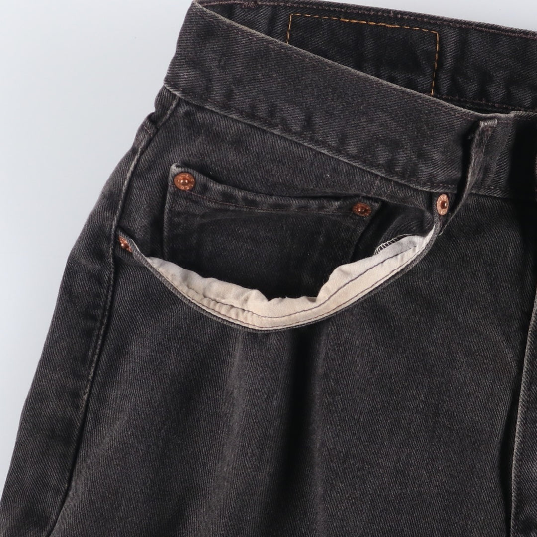 00'S Levi's 550 Relaxed Fit Black Denim Tapered Denim Pants Men's W32 cotton black type Vintage Second Hand