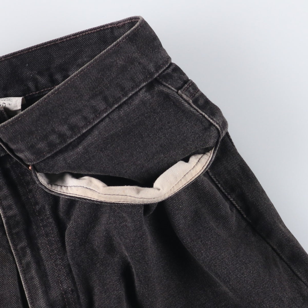 00'S Levi's 550 Relaxed Fit Black Denim Tapered Denim Pants Men's W32 cotton black type Vintage Second Hand