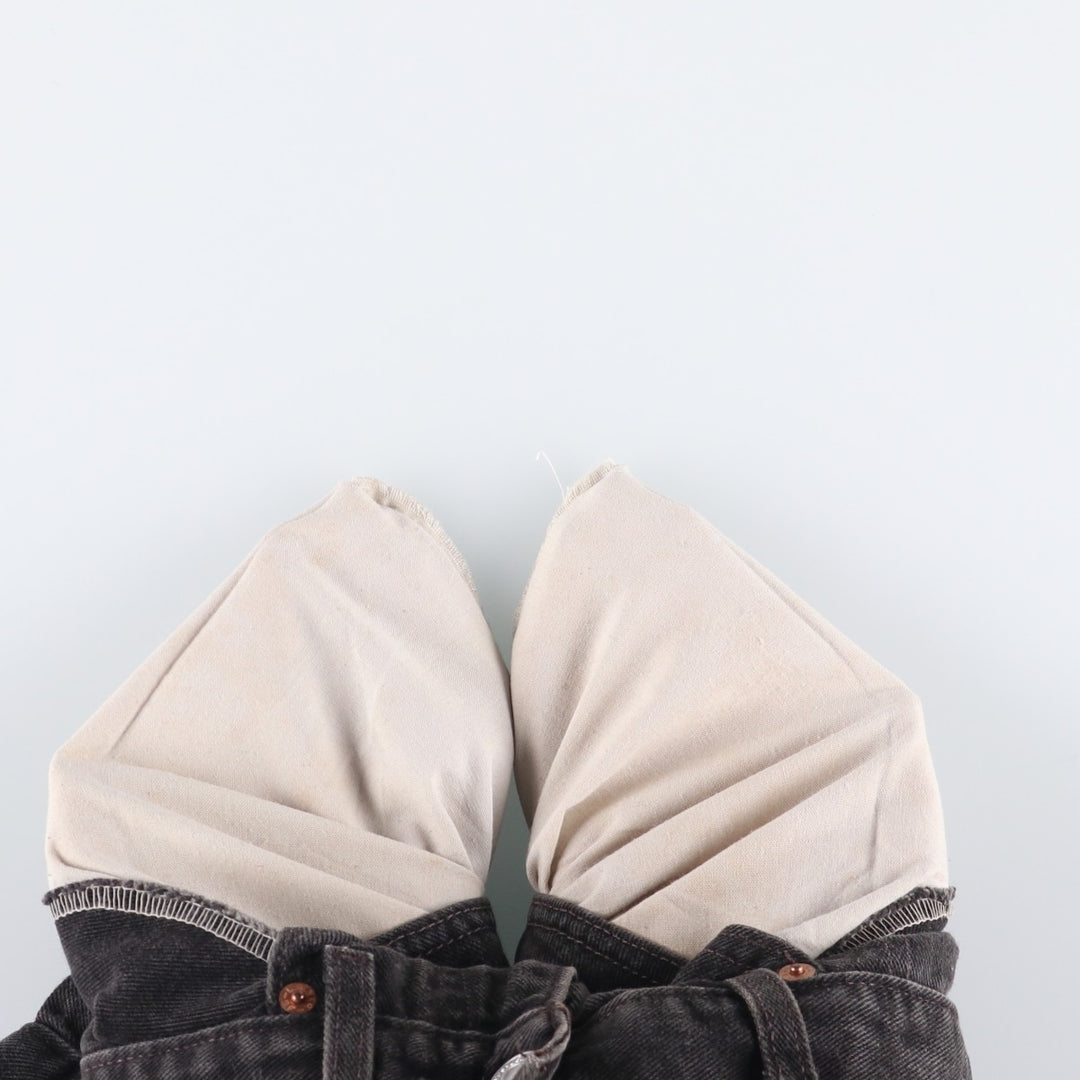 00'S Levi's 550 Relaxed Fit Black Denim Tapered Denim Pants Men's W32 cotton black type Vintage Second Hand