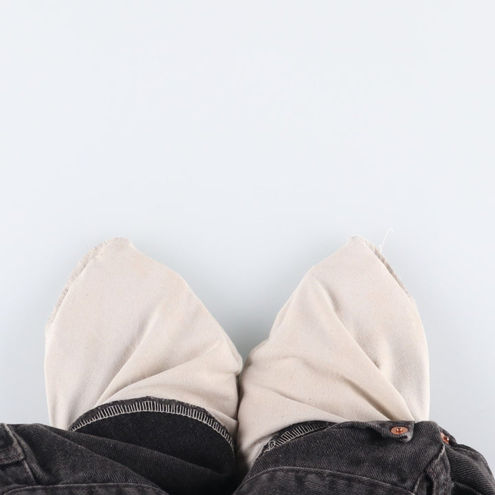 00'S Levi's 550 Relaxed Fit Black Denim Tapered Denim Pants Men's W32 cotton black type Vintage Second Hand