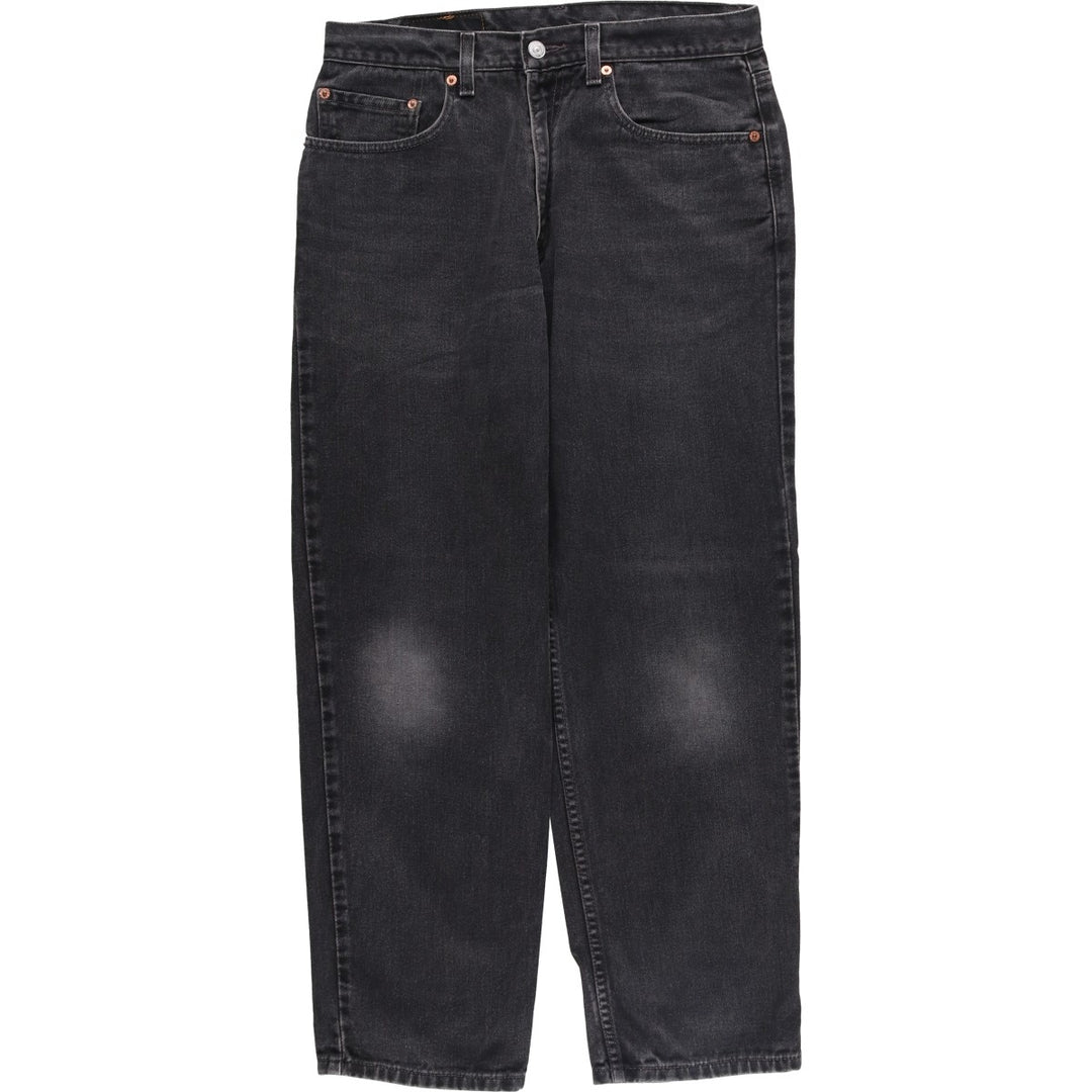00'S Levi's 550 Relaxed Fit Black Denim Tapered Denim Pants Men's W31 cotton black type Vintage Second Hand