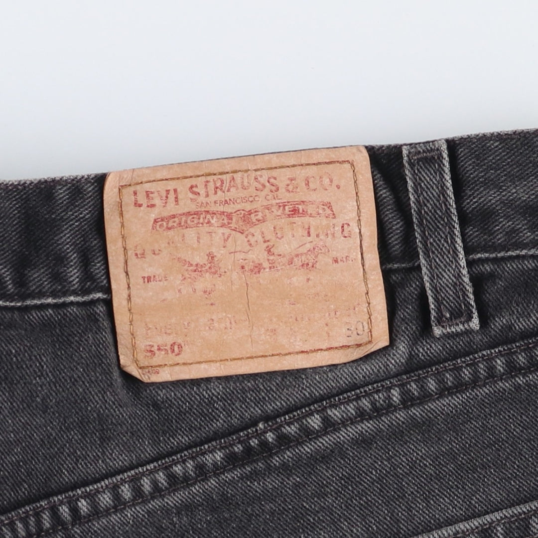 00'S Levi's 550 Relaxed Fit Black Denim Tapered Denim Pants Men's W31 cotton black type Vintage Second Hand
