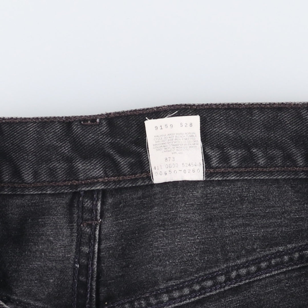 00'S Levi's 550 Relaxed Fit Black Denim Tapered Denim Pants Men's W31 cotton black type Vintage Second Hand