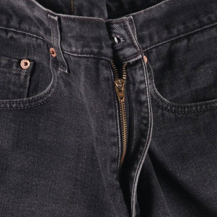 00'S Levi's 550 Relaxed Fit Black Denim Tapered Denim Pants Men's W31 cotton black type Vintage Second Hand