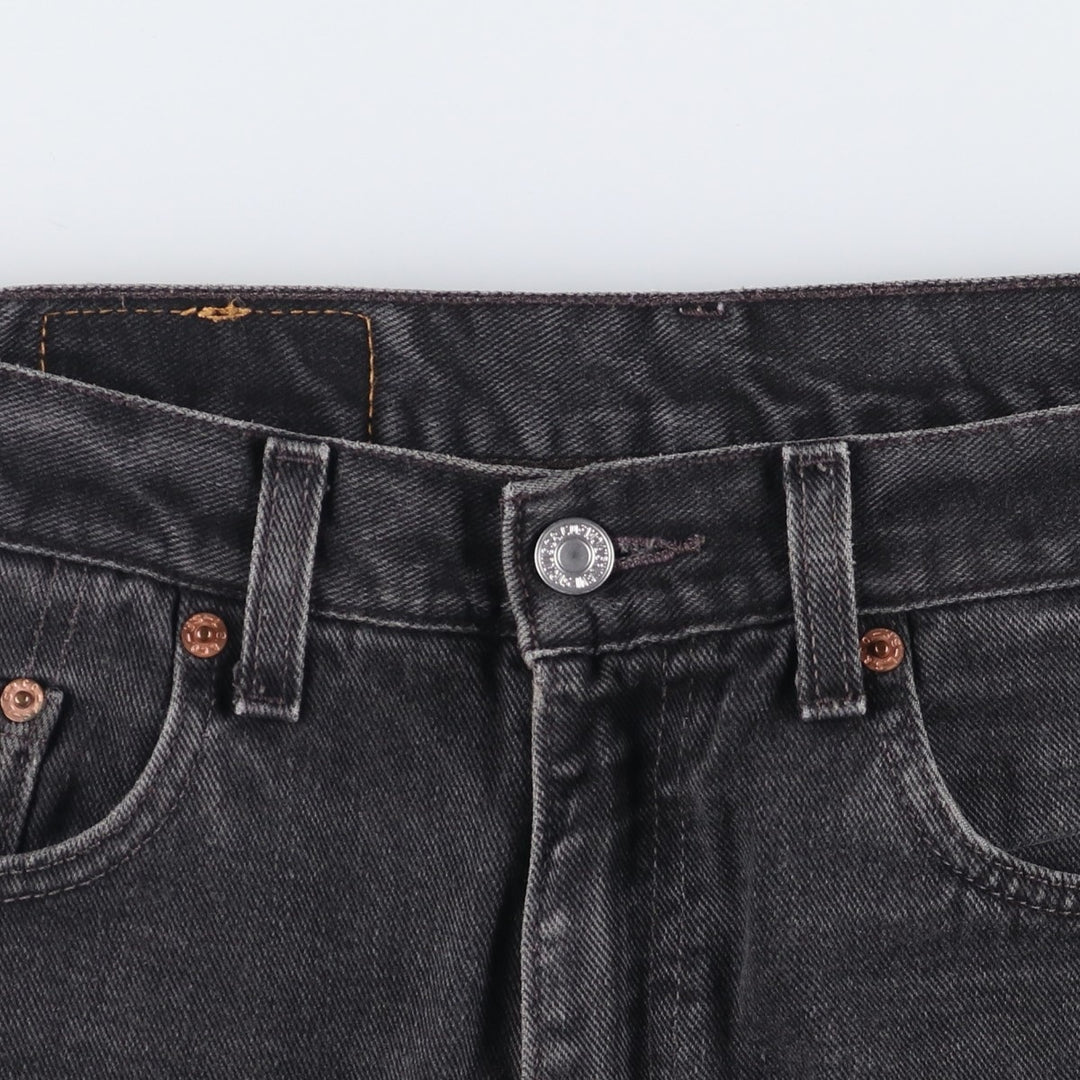 00'S Levi's 550 Relaxed Fit Black Denim Tapered Denim Pants Men's W31 cotton black type Vintage Second Hand