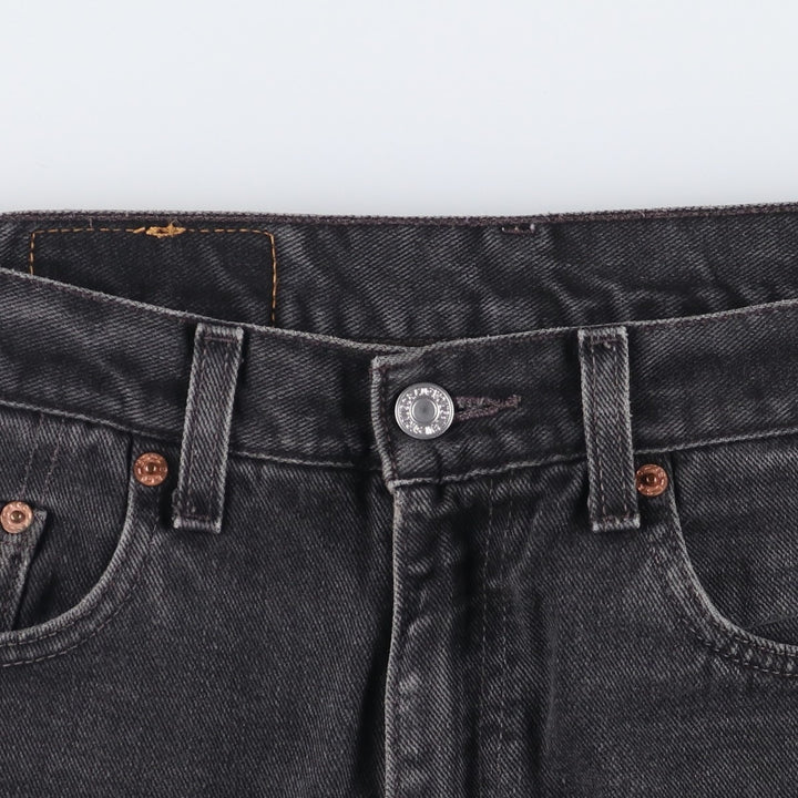 00'S Levi's 550 Relaxed Fit Black Denim Tapered Denim Pants Men's W31 cotton black type Vintage Second Hand