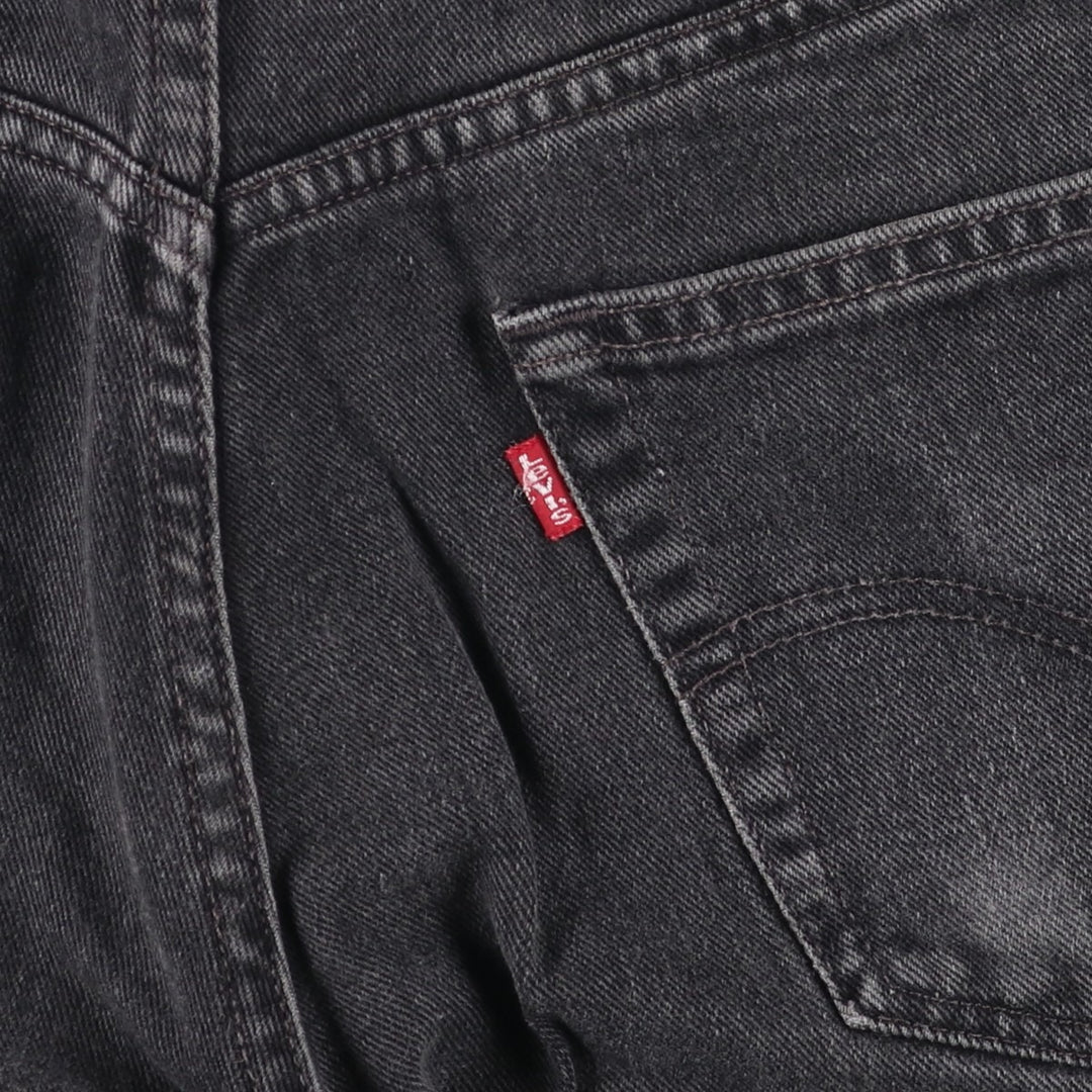 00'S Levi's 550 Relaxed Fit Black Denim Tapered Denim Pants Men's W31 cotton black type Vintage Second Hand