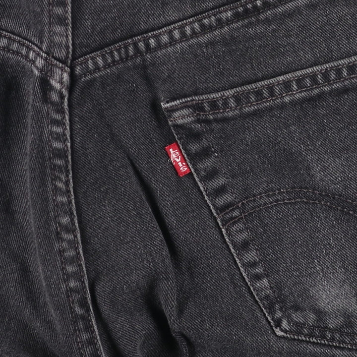 00'S Levi's 550 Relaxed Fit Black Denim Tapered Denim Pants Men's W31 cotton black type Vintage Second Hand