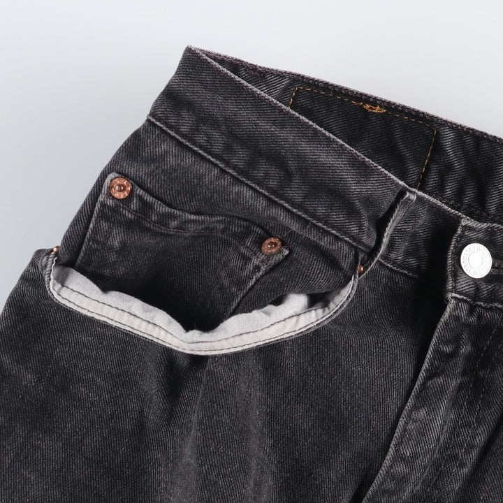 00'S Levi's 550 Relaxed Fit Black Denim Tapered Denim Pants Men's W31 cotton black type Vintage Second Hand