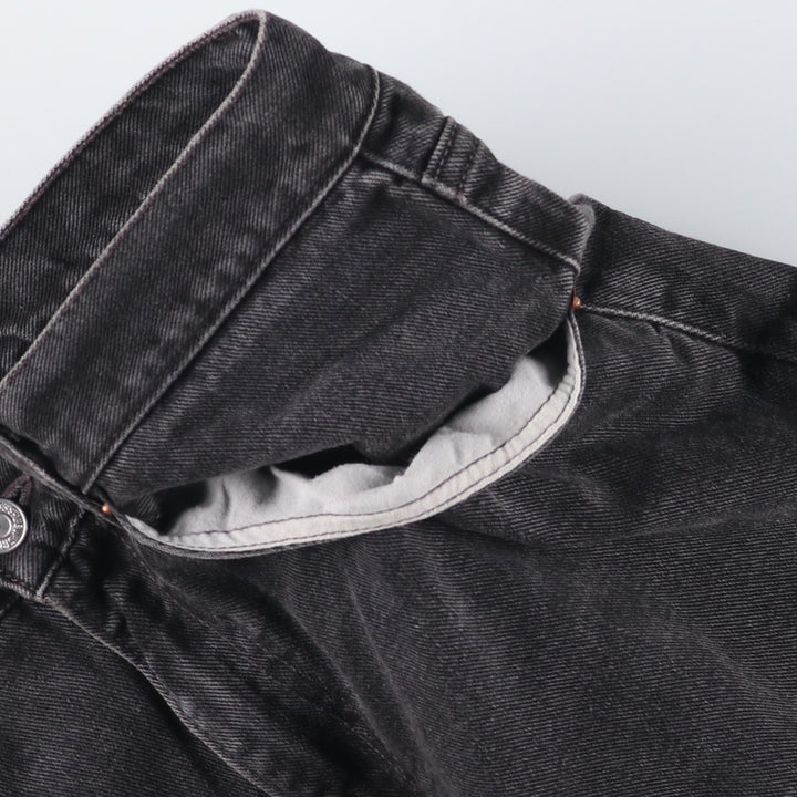 00'S Levi's 550 Relaxed Fit Black Denim Tapered Denim Pants Men's W31 cotton black type Vintage Second Hand
