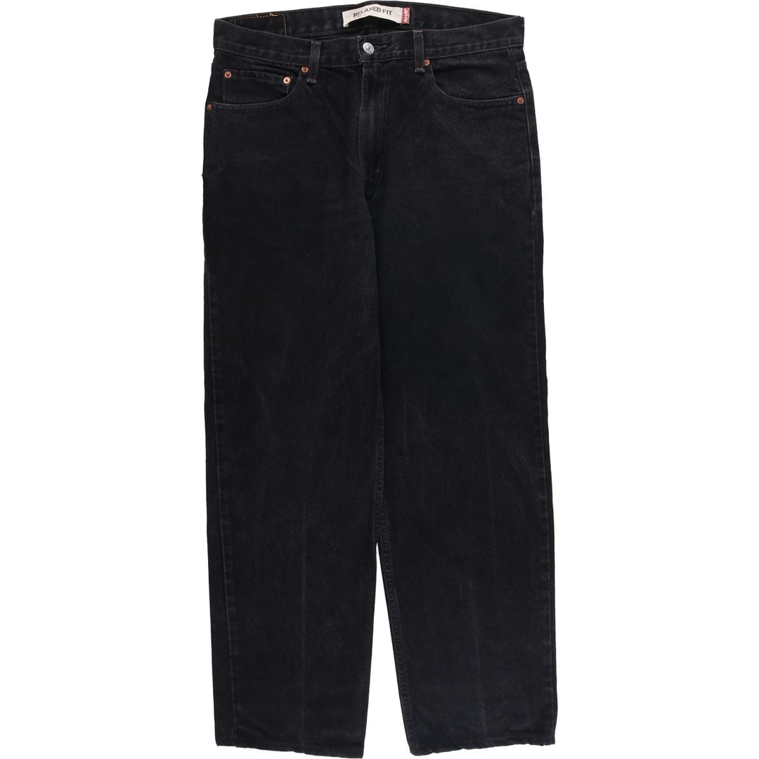 00'S Levi's 550 Relaxed Fit Black Denim Tapered Denim Pants Men's W33 cotton black type Vintage Second Hand