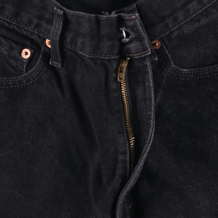 00'S Levi's 550 Relaxed Fit Black Denim Tapered Denim Pants Men's W33 cotton black type Vintage Second Hand