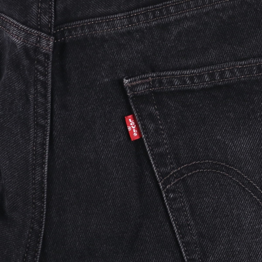 00'S Levi's 550 Relaxed Fit Black Denim Tapered Denim Pants Men's W33 cotton black type Vintage Second Hand